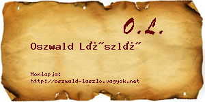 Oszwald László névjegykártya